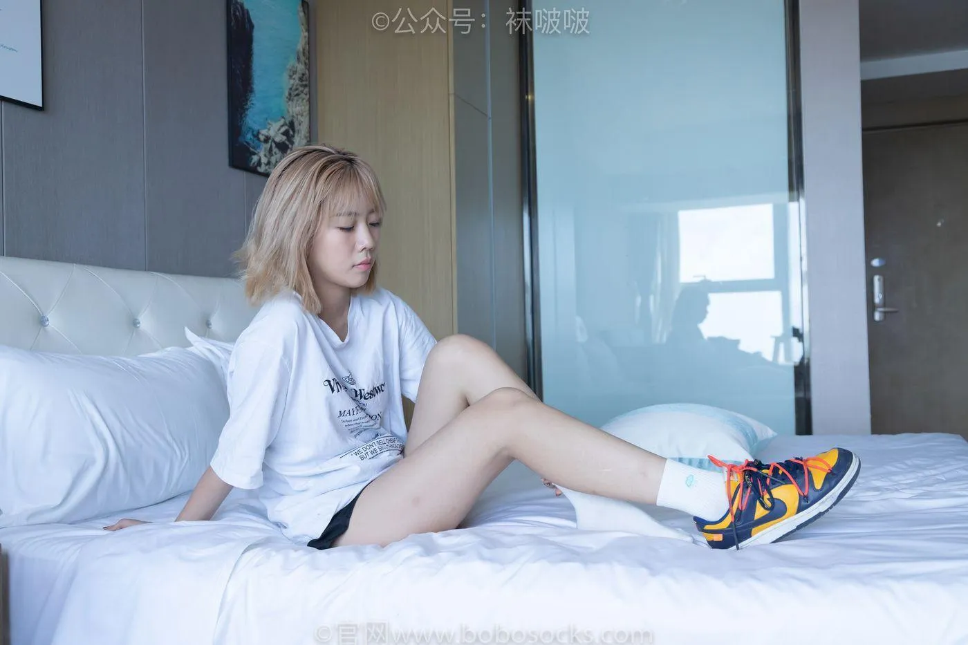 [BoBoSocks袜啵啵]NO.009 果冻-耐克板鞋、白棉袜、裸足 [130P]插图9